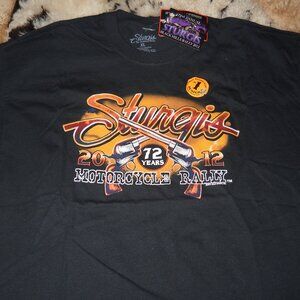 NWT~Adult STURGIS Black T-Shirt 2012 Rally 72 years ~Size XL~ Official licensed